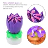 Lotus shaped rotating birthday candle with 8 small candles & Happy Birthday songParty