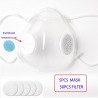 Transparent face / mouth mask with PM2.5 filters - anti-dust & - bacterial - lip readingMouth masks