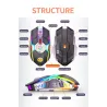 Wireless optical mouse - 1600DPI - USB - 2.0 receiverMouses