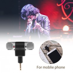 Portable stereo recording microphone - gold plated plug - 3.5mm mini jack for SmartphoneMicrophones