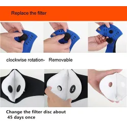 PM2.5 activated carbon filter mouth mask - double air valve - anti dust & pollutionMouth masks