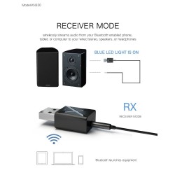 Bluetooth 5.0 - 2 in 1 - bluetooth adapter - transmitter - receiverUSB memory