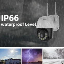 3MP - WIFI - IP Camera - Outdoor - Wireless - H.265 - Security CCTV CameraHome security
