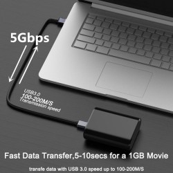 Micro B - USB C - 3.0 Cable - 5Gbps - External Hard DriveUSB memory