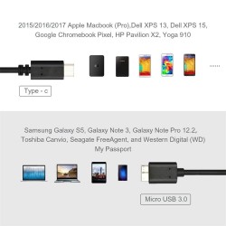 Micro B - USB C - 3.0 Cable - 5Gbps - External Hard DriveUSB memory