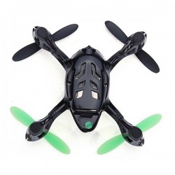 Hubsan X4 H107C - Upgraded 2.4G - 4CH - RC Drone Quadcopter - Mode 2 (Left Hand Throttle) - Black GreenDrones