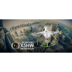 Syma X5HW - WIFI - FPV - HD Camera - 2.4G - 4CH - 6 Axis - RC Drone Quadcopter - Green Mode 2 (Left Hand Throttle)Drones