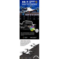 CS-7 - 2.4G - Wifi - FPV - White Selfie - FoldableDrones