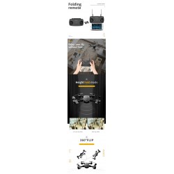 JDRC JD-20S JD20S - WiFi - FPV - Foldable - HD Camera - 0.3MP - Three BatteriesDrones