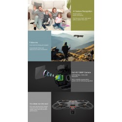 FUNSNAP iDol AI Gesture Recognigtion WIFI FPV With 1080P HD Camera - Foldable - RTF - Two BatteriesDrones
