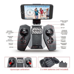 Eachine E55 Mini - WiFi - FPV - Foldable - Red - RTFDrones