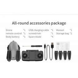 LYZRC L106 Pro 5G - WIFI - FPV - GPS - 4K HD Dual Camera - Two-axis - Foldable - RTFDrones