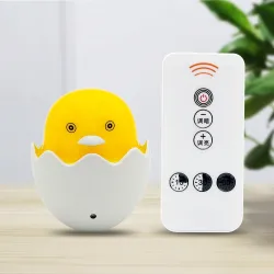 Yellow duck - LED night light - EU wall plug - control sensor - dimmable - remote controllerWall lights