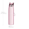 Double wall vacuum thermos - water bottle - thermal mug with fox ears - stainless steel - 320mlThermos bottles