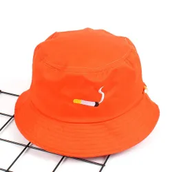 Cigarette & letters - hat - bucket cap - unisexHats & Caps