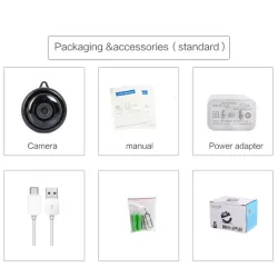 WiFi CCTV mini security camera - P2P - IP - IR night vision - motion detection - baby monitorSecurity cameras