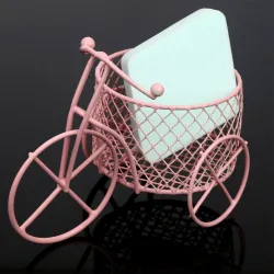 Vintage tricycle - iron bicycle with basket - storage container - home decorationDecoration