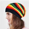 Knitted colorful beanie - reggae styleHats & Caps