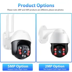 5MP / 2MP - CCTV security camera - HD - 1080P - H.265 - PTZSecurity cameras