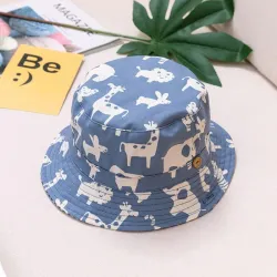 Summer bucket hat - with adjustable strings - for girls / boys - animal printHats & caps