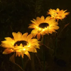 Sunflower shaped garden light - solar powered - LED - waterproofSolar lighting