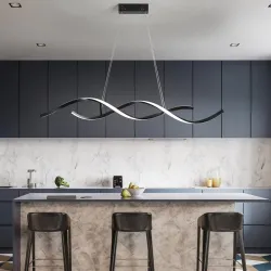 Modern chandelier - ceiling light - LED - dimmable - with remote controller - wavy designCeiling lights