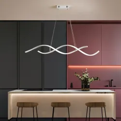 Modern chandelier - ceiling light - LED - dimmable - with remote controller - wavy designCeiling lights