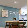 Modern chandelier - ceiling light - LED - dimmable - with remote controller - wavy designCeiling lights