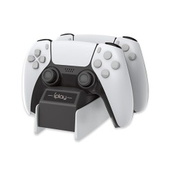 Dual USB charger - charging dock - LED - detachable - wireless - for PS5 controllerAccessories