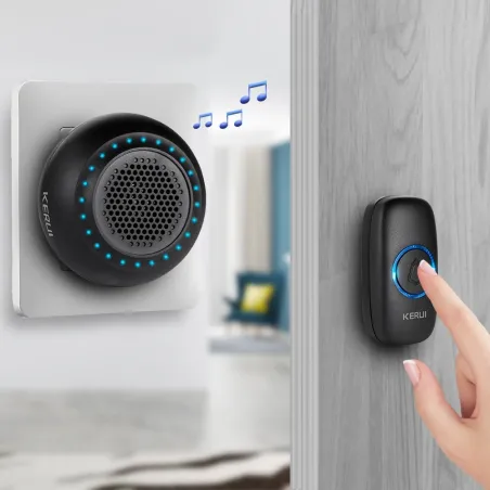M523 - wireless doorbell kit - with touch button / 32 sounds - waterproof - LEDHome security