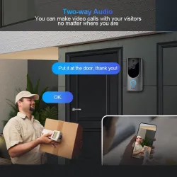 KERUI - 1080P - smart WiFi doorbell - chime - 2MP camera - video intercomHome security