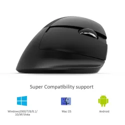Delux M618Mini GX - 2.4GHz - 6 buttons - wireless mouse - vertical - ergonomic - USBMouses