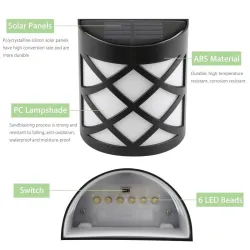 Solar wall lamp - garden light - with motion sensor - waterproof - 6 LEDSolar lighting