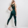 Elastic push up bra / leggings - seamless - high waist - 2 piece setFitness