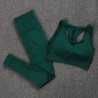 Elastic push up bra / leggings - seamless - high waist - 2 piece setFitness