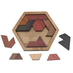 Geometric wooden puzzle - educational gameWooden