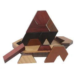 Geometric wooden puzzle - educational gameWooden