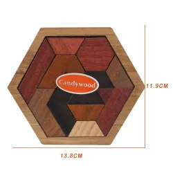 Geometric wooden puzzle - educational gameWooden