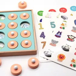 Memory matching - board game - wooden - 3D educational toyWooden