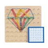 Creative graphics - rubber ties / nails - wooden puzzle board - educational toyEducational