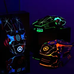 Professional optical gaming mouse - 6 buttons - wired - 3200DPI - LED - silentMouses