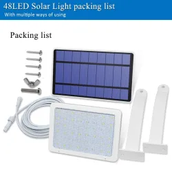 Outdoor garden wall light - waterproof solar lamp - adjustable - 48 LEDSolar lighting