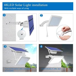 Outdoor garden wall light - waterproof solar lamp - adjustable - 48 LEDSolar lighting