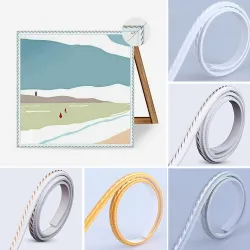 Flexible ribbon rope - door / mirror frame - self adhesive decorative trimBathroom & Toilet