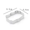 Cookie cutter mold - oval / rectangle / square - stainless steel - 8 piecesBakeware