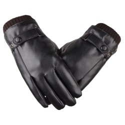 Elegant leather men's gloves - touch screen function - windproofGloves