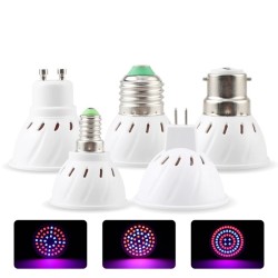 LED plant grow light - bulb - hydroponic - full spectrum - E27 / E14 / GU10 / MR16 / B22 - 220V - 3W / 4W / 5WGrow Lights