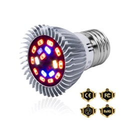 LED plant grow light - bulb - hydroponic - full spectrum - E27 / E14 - 18W / 28WGrow Lights