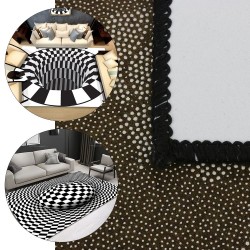 3D geometric vision - optical Illusion - non-slip carpet - matCarpets