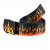 Nylon belt with flame design - unisexBelts